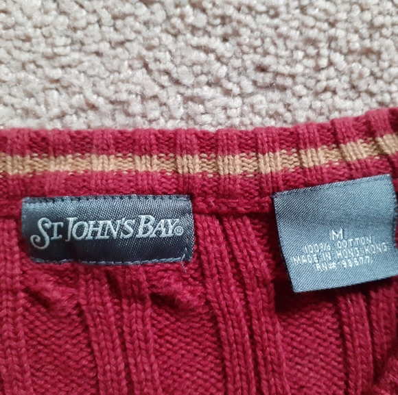St.John's Bay Red Sweater M - Picture 6 of 6